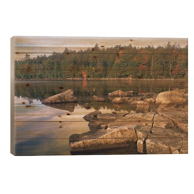 Eagle Lake, Acadia National Park, Maine Print On Wood by Tim Fitzharris - Multi-Color