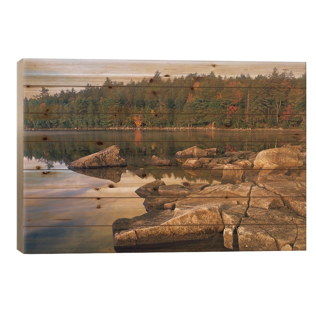 Eagle Lake, Acadia National Park, Maine Print On Wood by Tim Fitzharris - Multi-Color