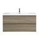 preview thumbnail 8 of 169, CASAINC Floating Bathroom Vanity with Resin Top Basin and Soft Closing Drawers 42 in - Ash Grey