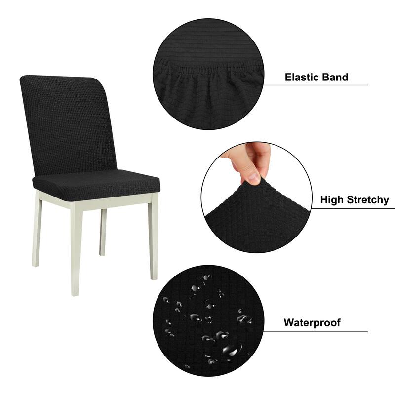 2 Pack Chair Seat Covers Rectangle Stretch Dining Covers for Home
