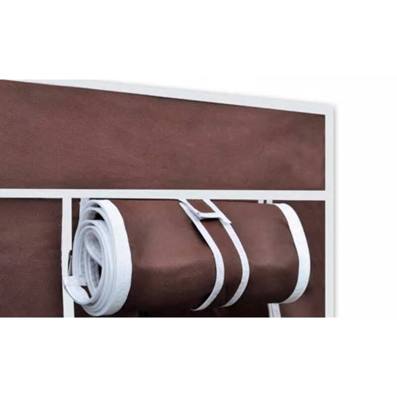 vidaXL Fabric Wardrobe Brown - 43" x 18" x 69"