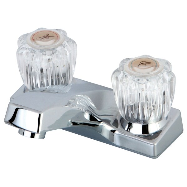 Kingston Brass FB10.LP 1.2 GPM Centerset Bathroom Faucet with Acrylic Knob Handle - Polished Chrome