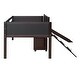 preview thumbnail 56 of 62, Kids Twin Size Low Loft Bed with Rope Climbing Frame, Slide, Double-Sided Chalkboards and Lockable Underbed Storage Boxes