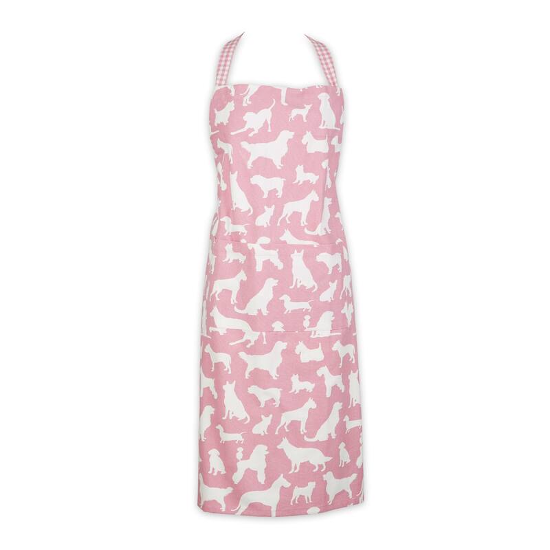 Design Imports Pet Print Chef Kitchen Apron - Rose Dog Print