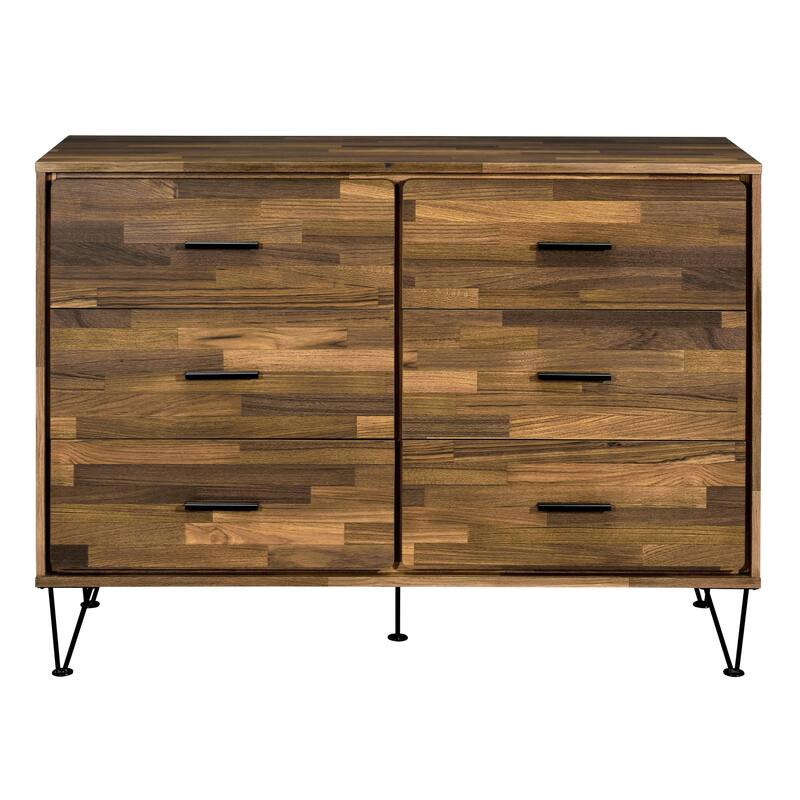 Wade Walnut 6-drawer Double Dresser