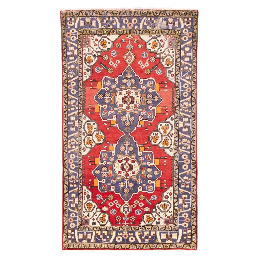 ECARPETGALLERY Hand-knotted Andelz Red Wool Rug - 5'4 x 9'5