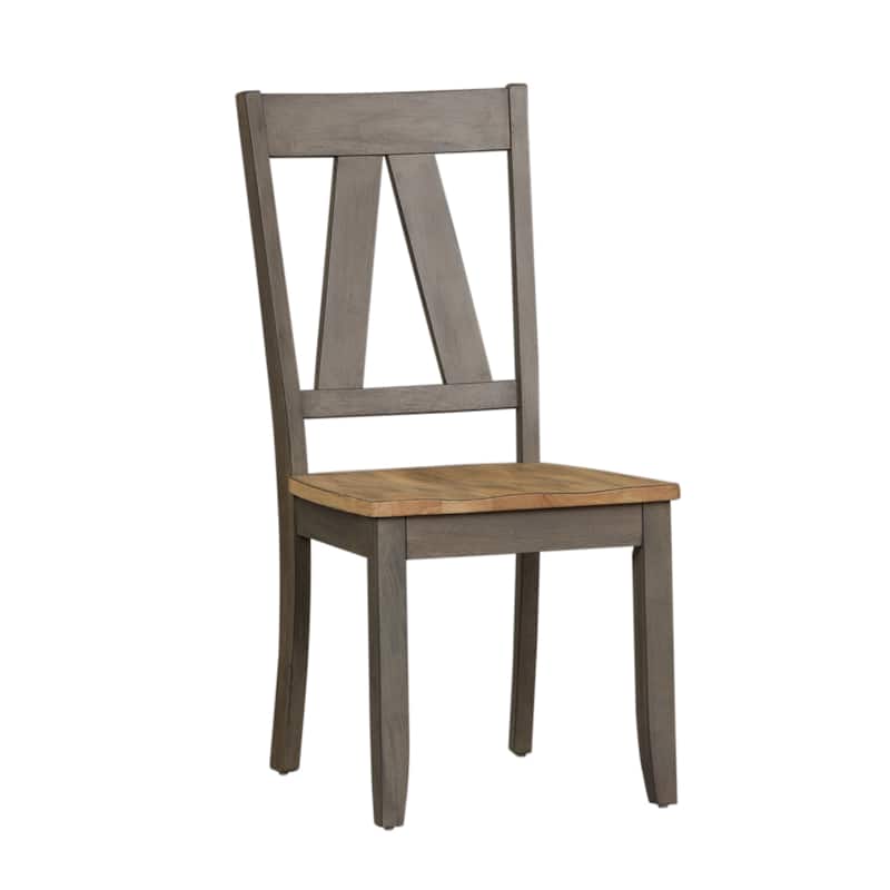 Lindsey Farm Gray and Sandstone 6 Piece Trestle Table Set