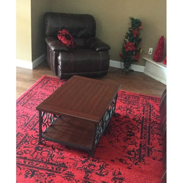 Scrolled Metal And Wood Coffee Table Free Shipping Today Scrolled Metal And Wood Coffee Table Free Shipping Today 2536112