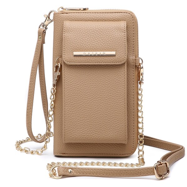 beige crossbody purse