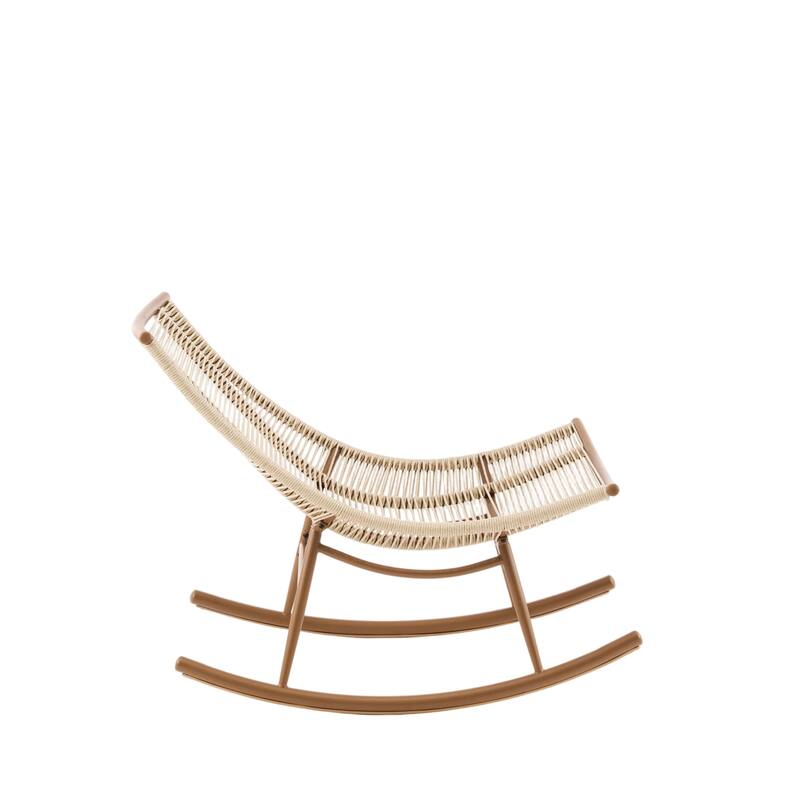 Christopher Knight Home - Rocking Chair with PE Rattan and Side Table Set