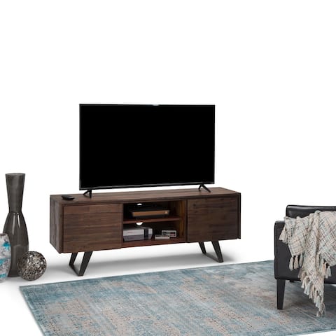 WYNDENHALL Mitchell SOLID ACACIA WOOD Modern Industrial TV Media Stand For TVs