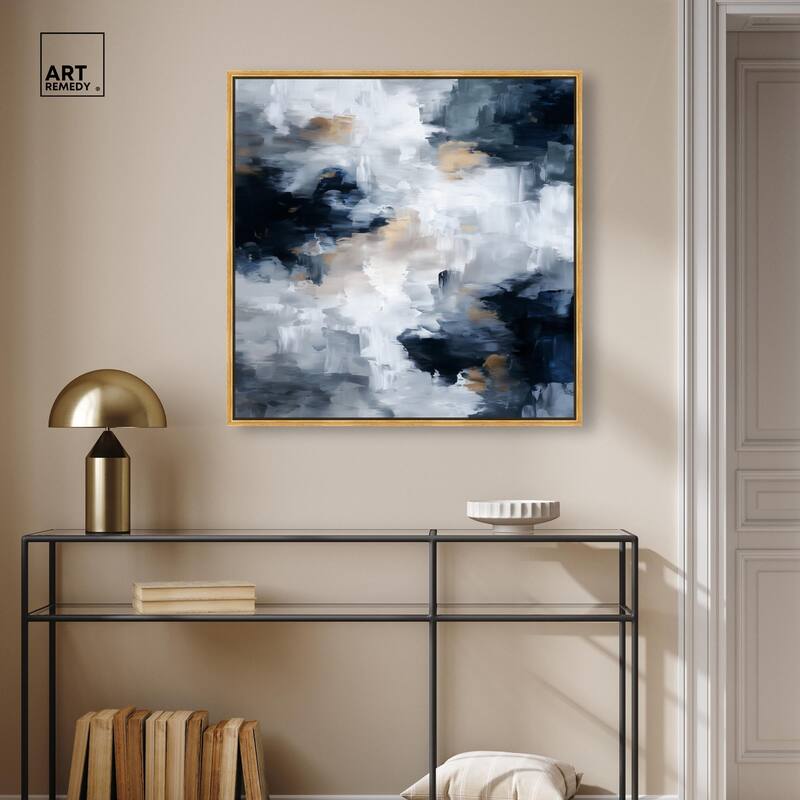 Midnight and Ivory II Canvas by Art Remedy