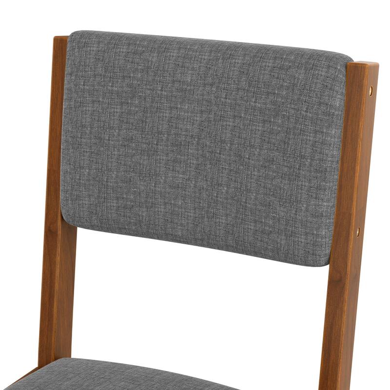 Dining Chairs Set of 4, Mid Century Modern Fabric Upholstered Kitchen Side Chairs, Farmhouse Dining Room Chair