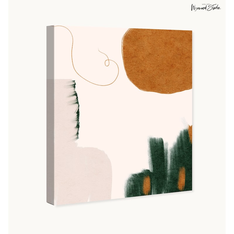 Wynwood Studio Canvas Abstract Desert Day and Cactus Brown Modern & Contemporary Wall Art Canvas Print