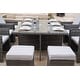 preview thumbnail 26 of 25, 11-pc. Outdoor Patio Wicker Dining Table Set w/ Chairs and Ottomans