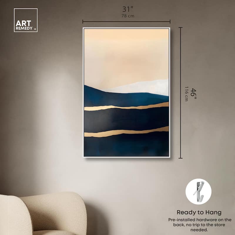 Golden Seam II Canvas by Art Remedy