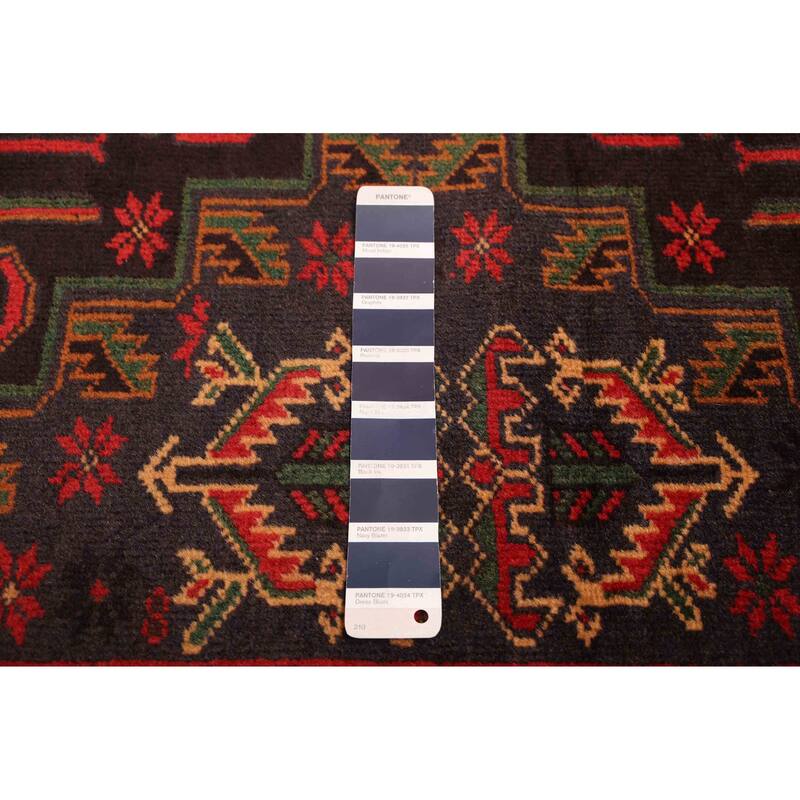 ECARPETGALLERY Hand-knotted Teimani Dark Navy Wool Rug - 3'10 x 6'9