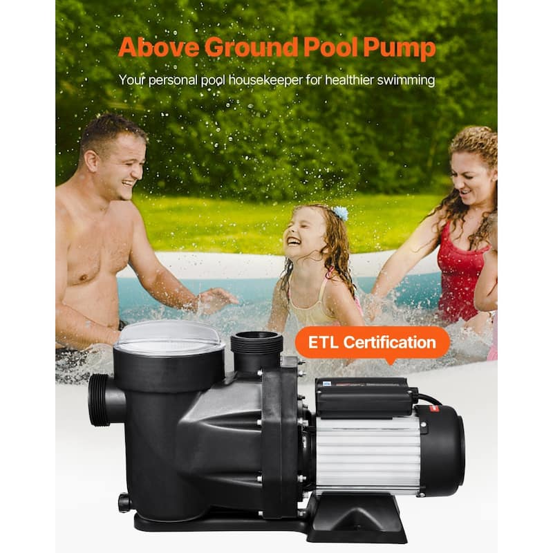 Above Ground Pool Pump with Motor for Efficient Water Circulation