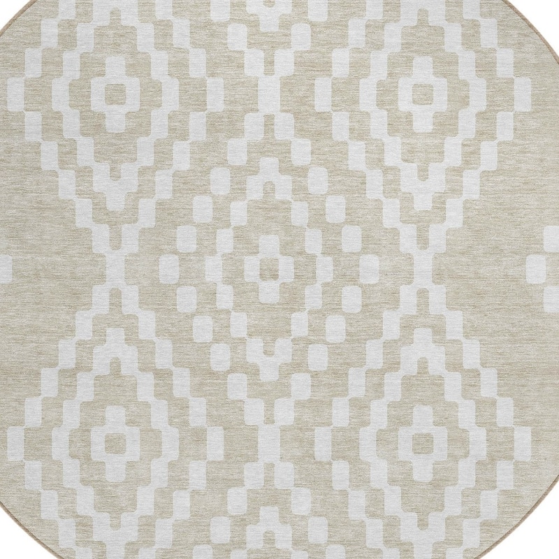 HomeRoots Geometric Transitional Rectangle Outdoor Rug
