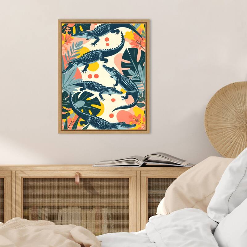 Crocs by Uma Gokhale Framed Canvas Wall Art