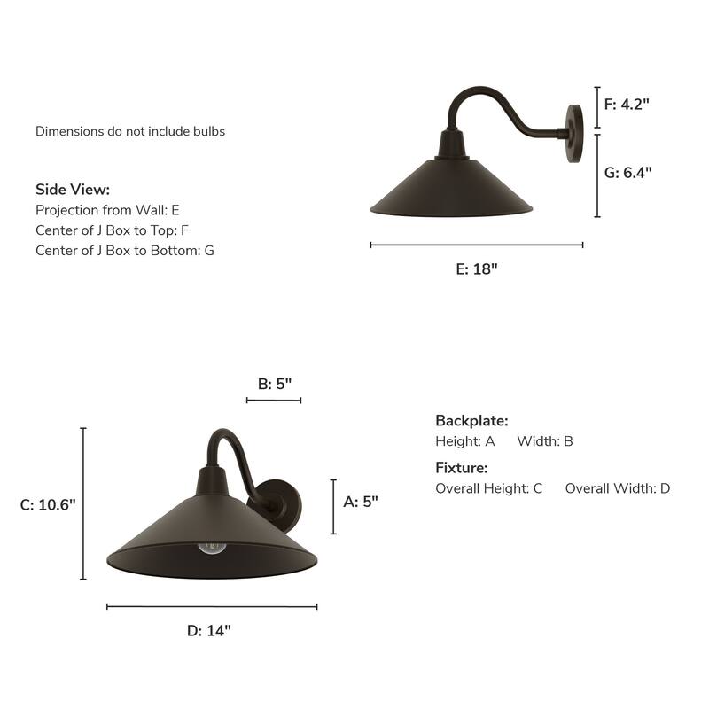 Hunter Skyflow Bronze Outdoor WeatherMax Wall Light - Modern/Contemporary - Front Porch, Patio, Garage