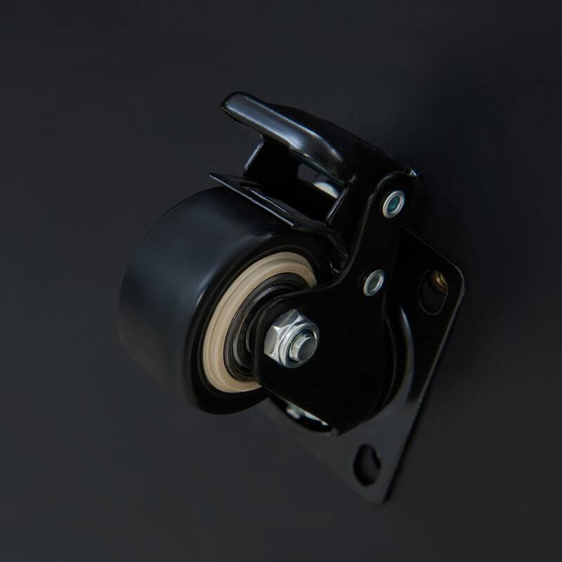 Luxury Faux Marble Coffee Table, Small Round Movable Center Table with Casters, Modern Cocktail Tea Table with 2 Storage Drawers