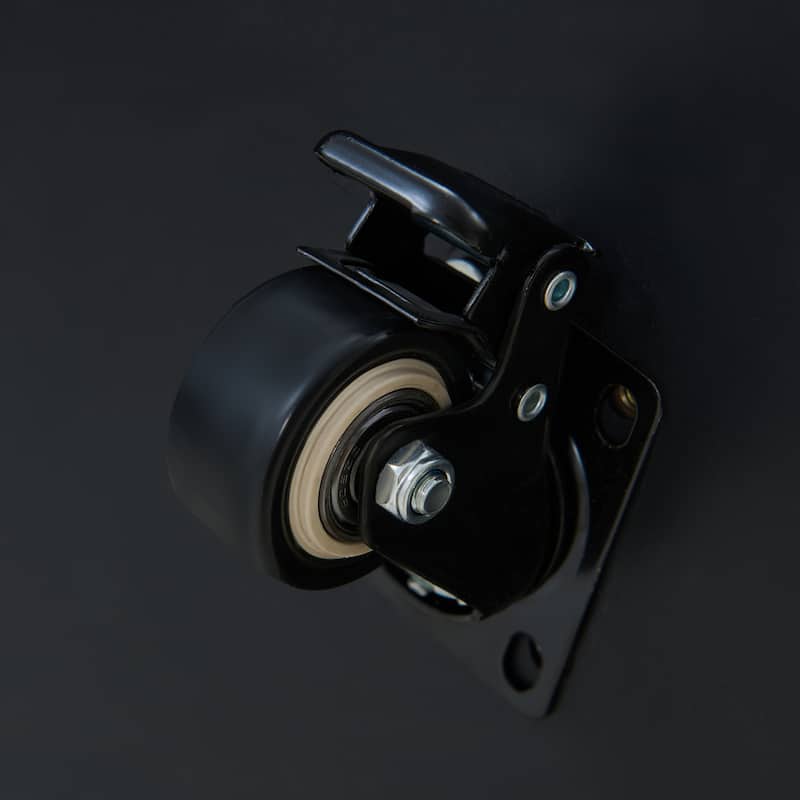 Modern Round Movable Coffee Table with Casters, 2 Drawers, Marble Pattern Sintered Stone Top, 29.5"