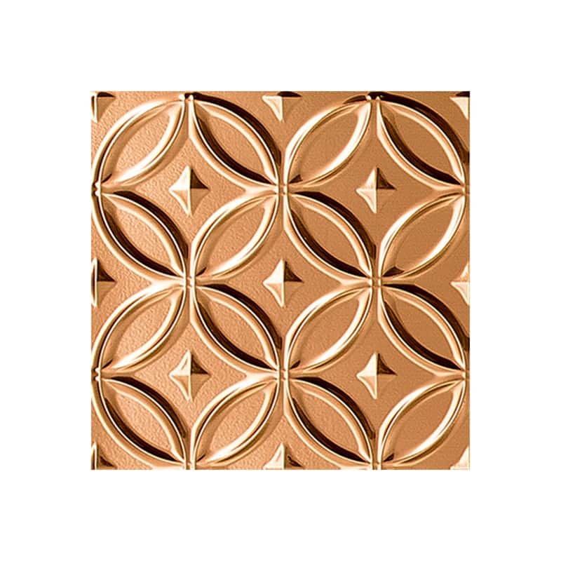 FASÄDE Rings 4-foot x 8-foot PVC Wall Panel in Polished Copper - Sample