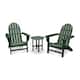 POLYWOOD Vineyard 3-piece Outdoor Adirondack Chair and Table Set