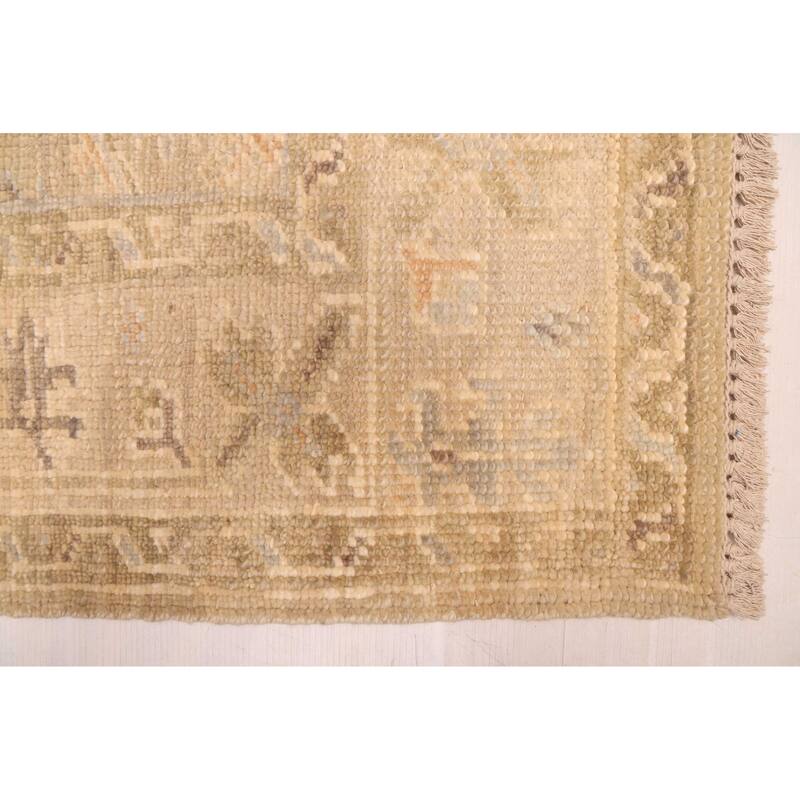 ECARPETGALLERY Hand-knotted Kavya Oushak Light Khaki Wool Rug - 7'11 x 9'8