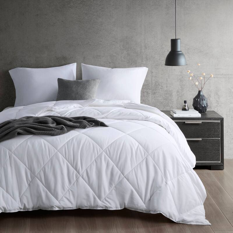 Sharper Image Cooling Touch Oversized Down Alternative Comforter - California King - White