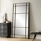 preview thumbnail 5 of 6, Industrial Window Framed Rectangular Wall Mirror - 79.75" - Antique Gold