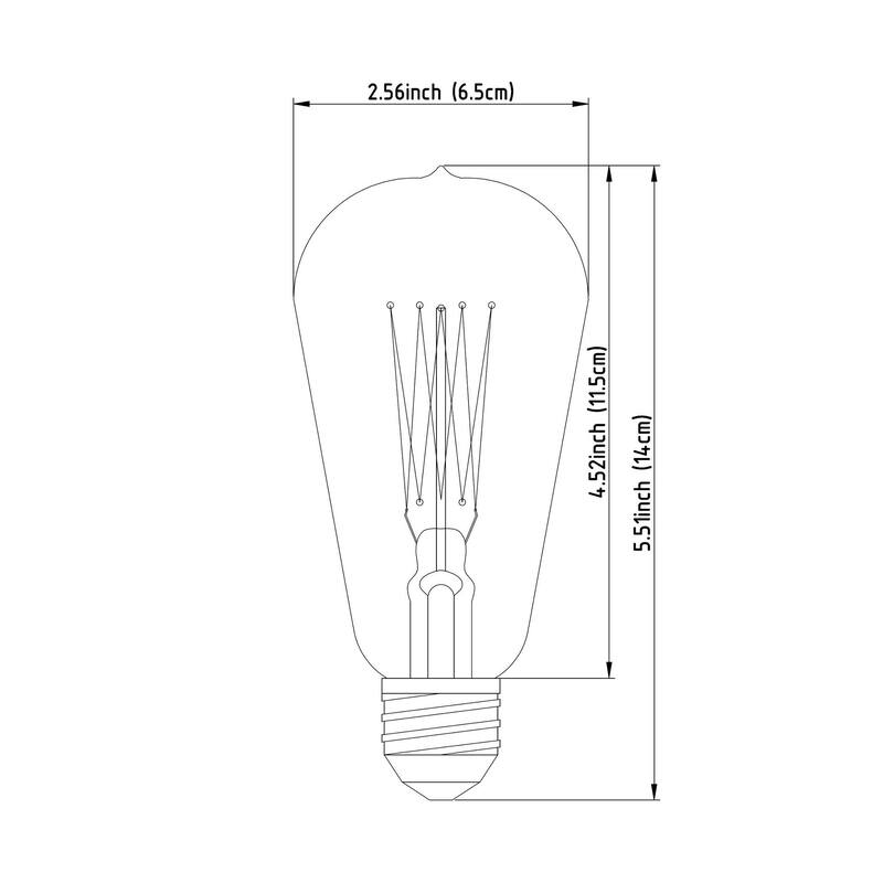 Filament Teardrop E26 40W Bulb - Clear - 2.5"W x 2.5"D x 5.5"H