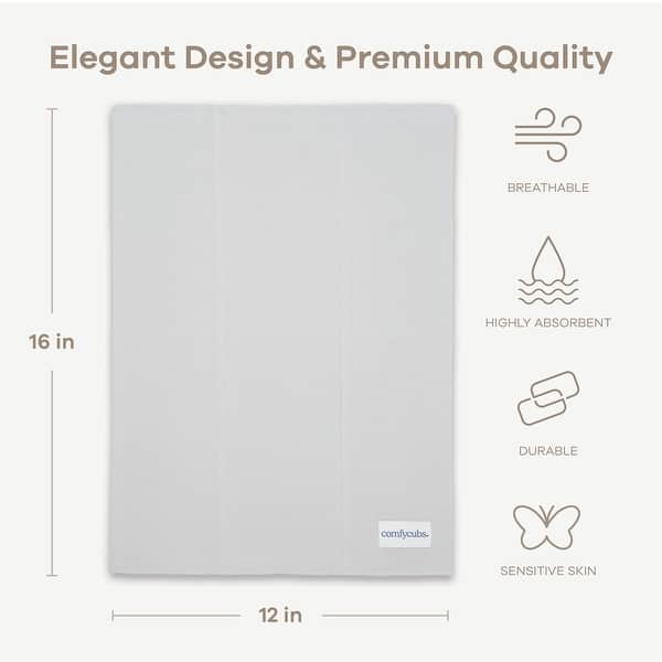 dimension image slide 8 of 12, Burp Cloths 100% Cotton Washcloths for Boys and Girls by Comfy Cubs