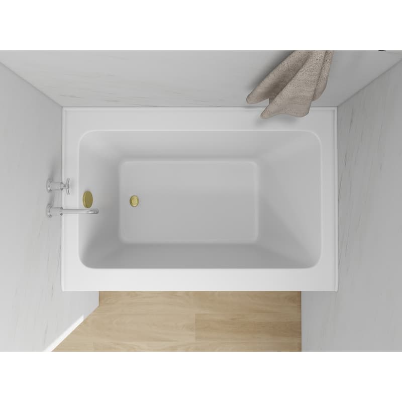 Vanity Art Alcove Soaking Acrylic Bathtub