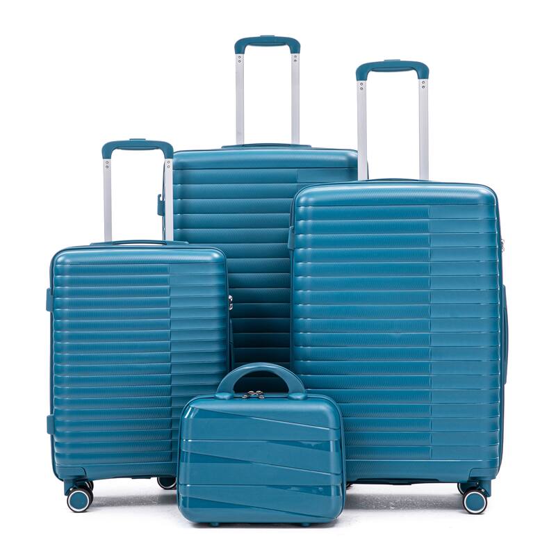 14IN 20IN 24IN 28IN 4 pcs/set in PP Spinner Wheel Luggage, Carry on Suitcase, Iron Pull Rod, Combination Password Lock