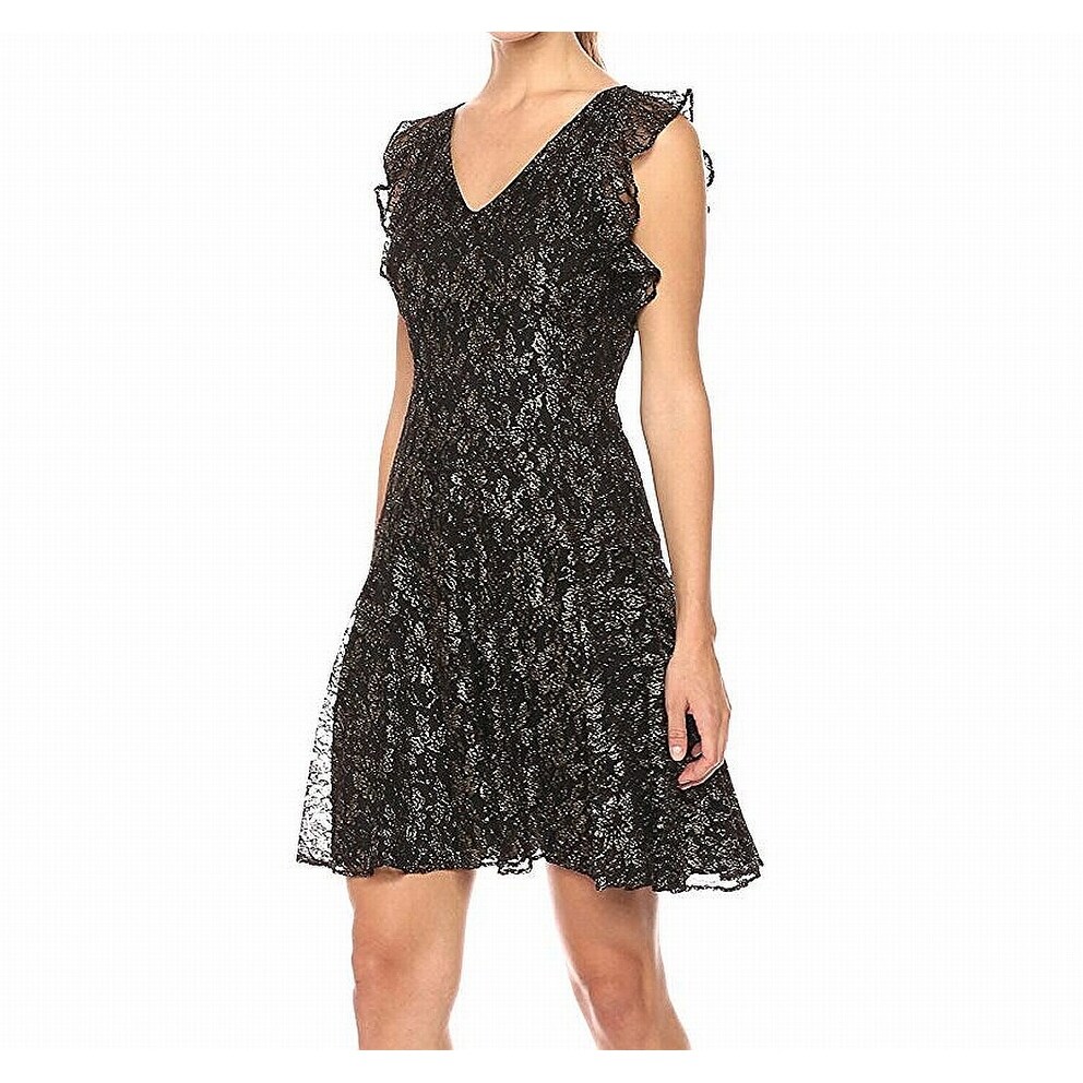 tommy hilfiger black lace dress