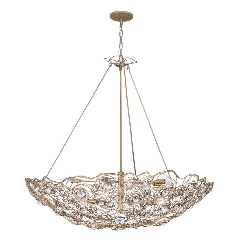 Varaluz Ethereal Rose Inverted Pendant Light - Havana Gold Ombre