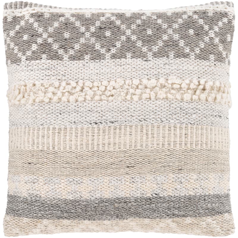 Artistic Weavers Lilith Cozy Handwoven Bohemian Nordic Patterned Wool Throw Pillow