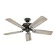 preview thumbnail 4 of 15, Hunter 52" Shady Grove Ceiling Fan with LED Light Kit/ Pull Chain, Standard or Flush Mount - Casual, Transitional