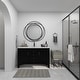 preview thumbnail 6 of 32, Stylish Metal Wall Mirror with Overlapping Circles and Foiled Finish - Gold or Gray