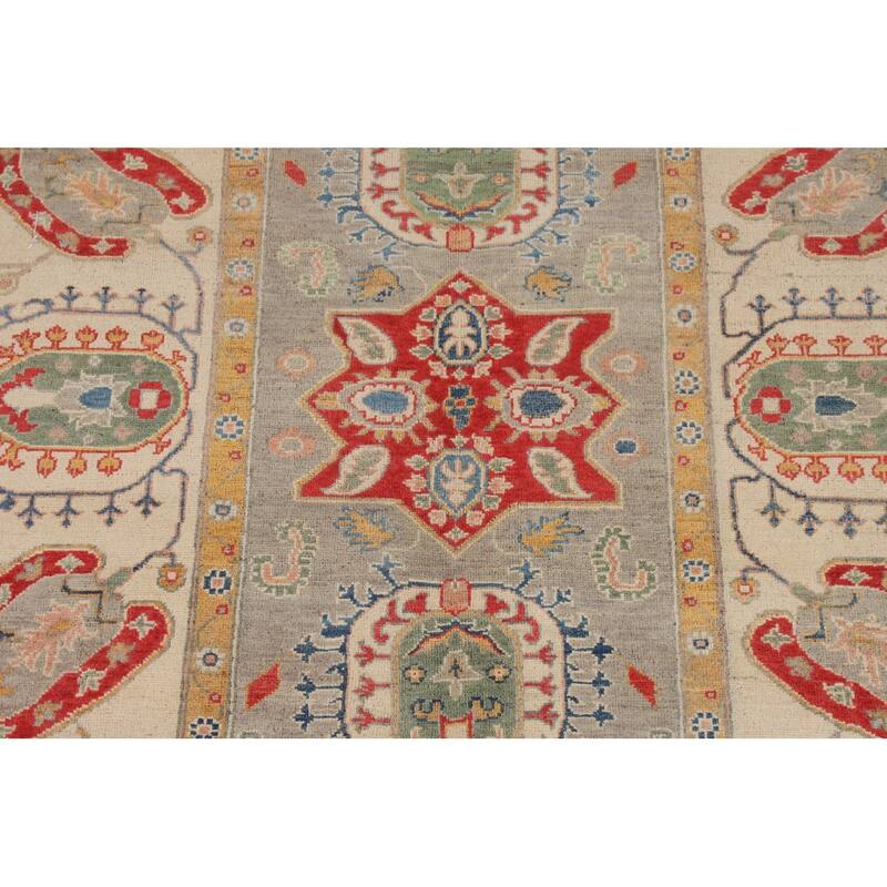 Traditional Kazak Oriental Area Rug Hand-Knotted Bedroom Wool Carpet - 5'9" x 7'11"