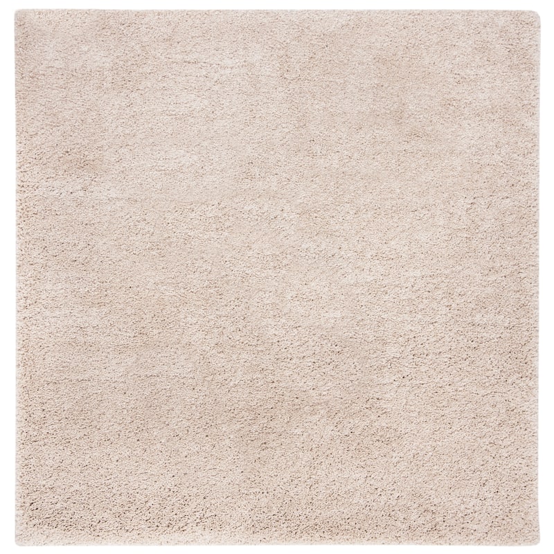SAFAVIEH Royal Shag Soffia 2-inch Thick Rug - 6'7" x  6'7" - Creamy Beige - Square