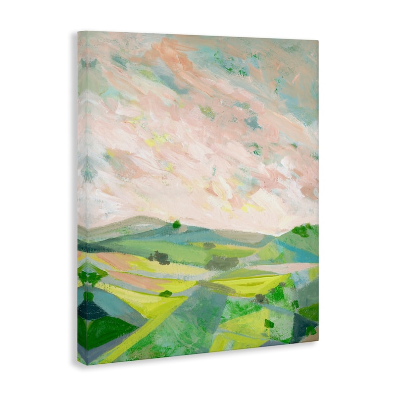 Stupell Vibrant Green Hills Landscape Canvas Wall Art Design By Ashley Davis