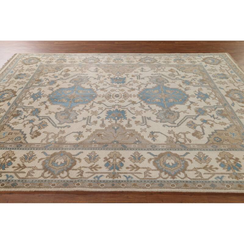 Oushak Indian Area Rug Handmade Wool Carpet - 8'0"x 10'2"