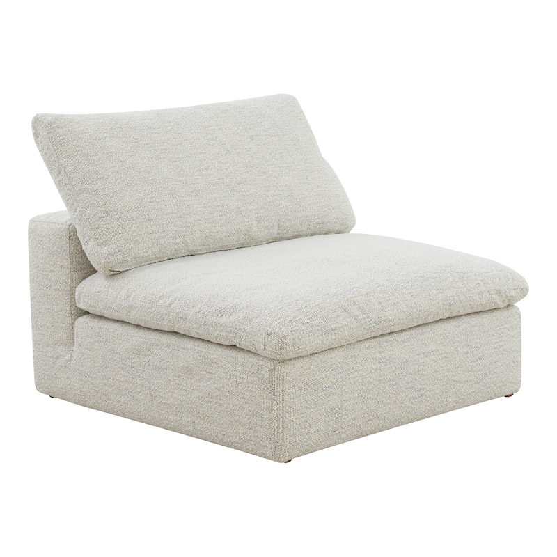 Aurelle Home Corbin Modern Modular Sectional Piece - Slipper Chair - Neverfear Fabric Sand