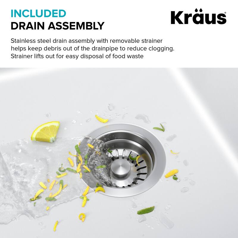 Kraus Forteza� 33" Composite Granite Kitchen Sink for Undermount or
