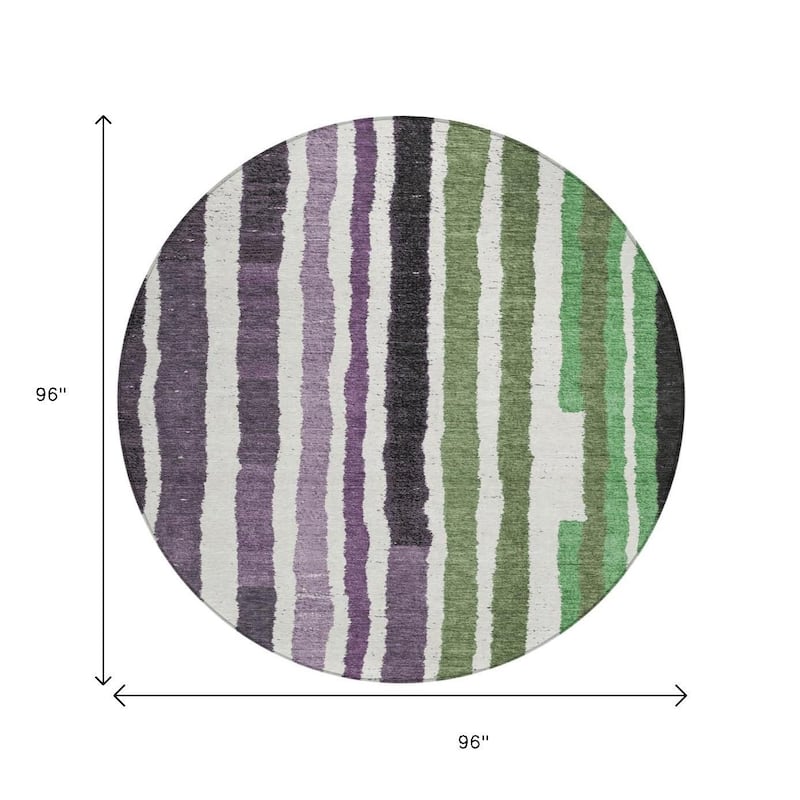 HomeRoots Striped Transitional Rectangle Outdoor Rug