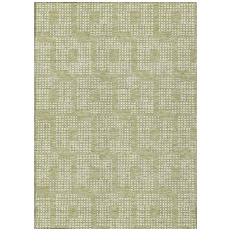 Machine Washable Indoor/ Outdoor Chantille Modern Houndstooth Rug