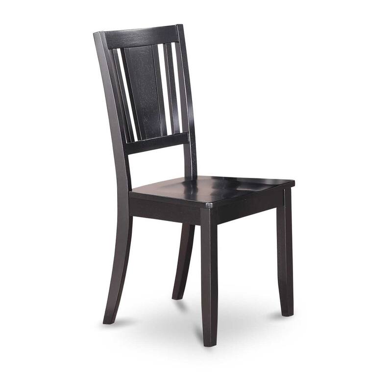 HomeStock 3-Piece Black Finish Rectangular Solid Wood Top With Butterfly Leaf Dining Table Set